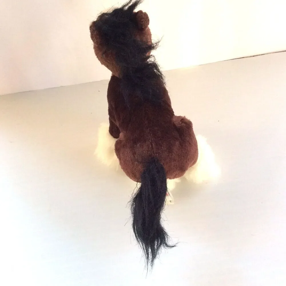 Clydesdale Horse Plush,Ganz,Webkinz,Horse Plush,Show Horse,Stuffed Animal Brown